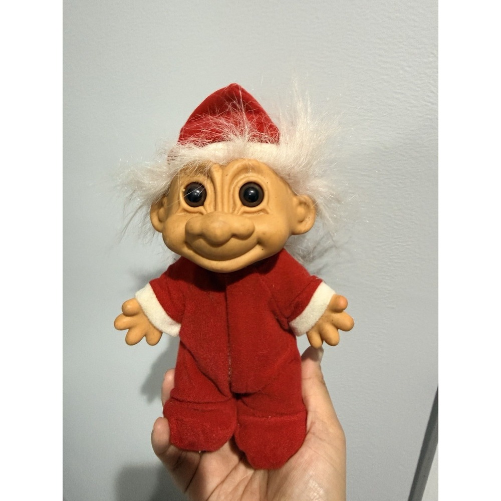 Russ Berrie Santa Troll Doll Christmas Holiday Collectible Vintage 90s W
